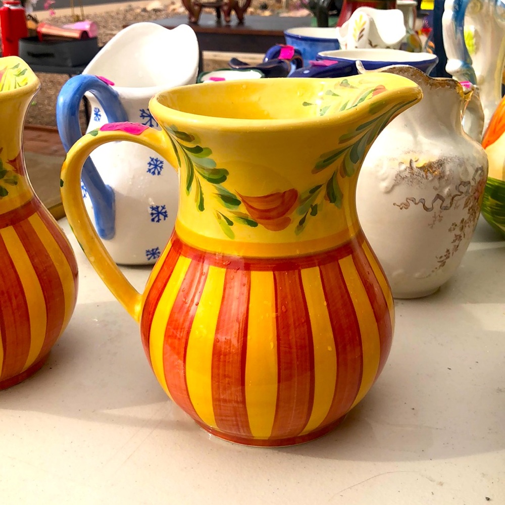 Gail Pittman Southern Living at Home Siena Orange Yellow Pitcher